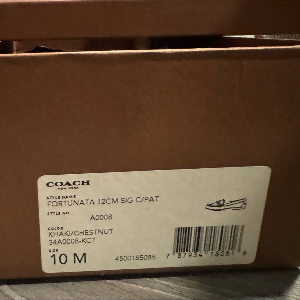 Coach Signature Canvas and Brown Leather Loafers - Picture 4 of 4